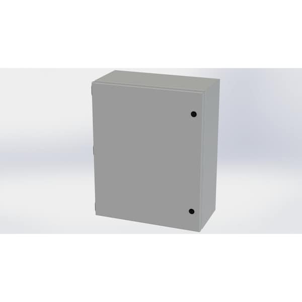 1/4 Turn Latch Electrical Enclosures, 20 in H, 8 in D, 16 in W, NEMA 3R, 4, 12, 13, Carbon Steel